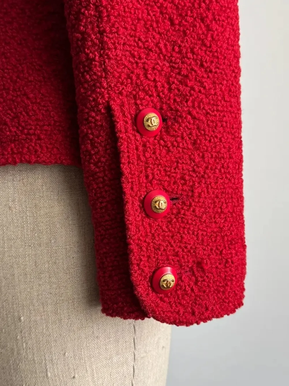 1993 -  Chanel by Karl Lagerfeld - Red Tweed Jacket - 4